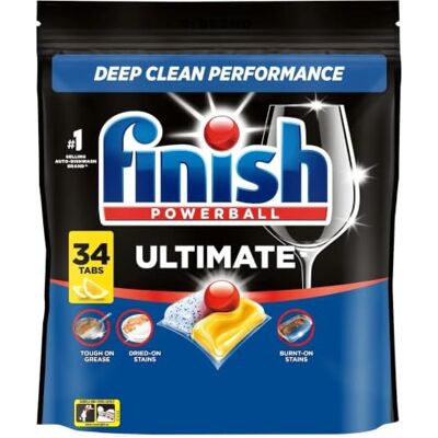 Finish Powerball Dishwasher Tablets Pack of 33 All-in-One Deep Clean Removes Baked-On Food, Grease & Tough Stains Built-In Rinse Aid & Salt Action Streak-Free Shine No Pre-Rinsing Needed Finish Powerball Dishwasher Tablets Pack of 33 All-in-One Deep Clean Removes Baked-On Food, Grease & Tough Stains Built-In Rinse Aid & Salt Action Streak-Free Shine No Pre-Rinsing Needed
