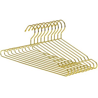 Nature Smile 45CM Heavy Duty Metal Hangers, Space Saving suit Hangers, Metal Clothes Hangers, Coat Hanger, Standard Suit Hangers Ideal for Everyday Use, 10 Pack, Gold Nature Smile 45CM Heavy Duty Metal Hangers, Space Saving suit Hangers, Metal Clothes Hangers, Coat Hanger, Standard Suit Hangers Ideal for Everyday Use, 10 Pack, Gold