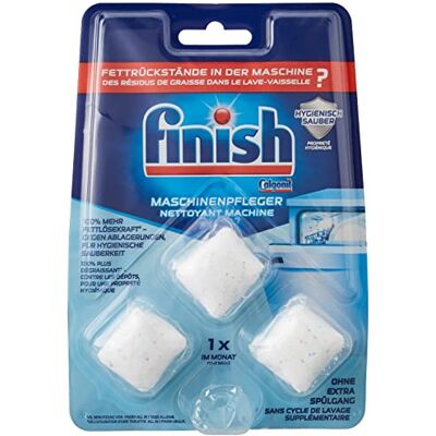 Finish Machine Care Tabs Dishwasher Tablets Against Dirt and Grease Inside the Dishwasher, Dishwasher Cleaner Tablets, 3 Count (Pack of 1) Finish Machine Care Tabs Dishwasher Tablets Against Dirt and Grease Inside the Dishwasher, Dishwasher Cleaner Tablets, 3 Count (Pack of 1)