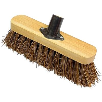 EDS 10” Garden Broom Head Only Outdoor Natural Bassine Hard Bristle Broom with Durable Support Bracket Yard Brush Heavy Duty Outdoor Stiff Sweeping Yard Brush (Pack of1) EDS 10” Garden Broom Head Only Outdoor Natural Bassine Hard Bristle Broom with Durable Support Bracket Yard Brush Heavy Duty Outdoor Stiff Sweeping Yard Brush (Pack of1)