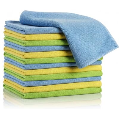 Glart Lint-Free Microfiber Car Cleaning Cloths, Soft, Absorbent and Gentle on Paint, 40 x 40 cm Blue, Green, Yellow (Pack of 15) Glart Lint-Free Microfiber Car Cleaning Cloths, Soft, Absorbent and Gentle on Paint, 40 x 40 cm Blue, Green, Yellow (Pack of 15)