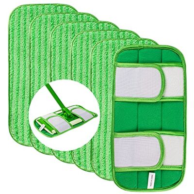 ANTOBLE Reusable Pads Compatible with Flash Speedmop Washable Microfiber Mop Pad Refills by Turbo 12 Inch Floor Cleaning Mop Head Pads Work Wet and Dry 6 Pack ANTOBLE Reusable Pads Compatible with Flash Speedmop Washable Microfiber Mop Pad Refills by Turbo 12 Inch Floor Cleaning Mop Head Pads Work Wet and Dry 6 Pack