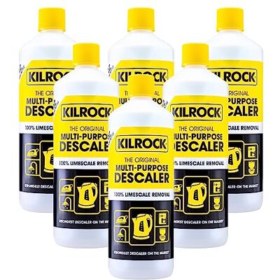 Kilrock Mega-K Multi-Purpose Descaler Multipack 6x1 Litre (72 Doses) Limescale Descaling for Kettles, Toilets, Shower Heads & Coffee Machines Biodegradable and Phosphate Free Kilrock Mega-K Multi-Purpose Descaler Multipack 6x1 Litre (72 Doses) Limescale Descaling for Kettles, Toilets, Shower Heads & Coffee Machines Biodegradable and Phosphate Free