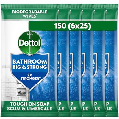 Dettol - Big Wipes - Bathroom - 6 Packs - Wipes Dettol - Big Wipes - Bathroom - 6 Packs - Wipes