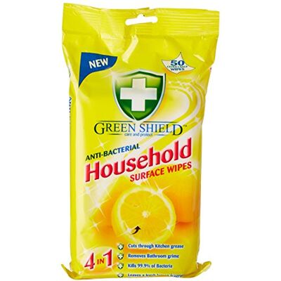 Green Shield Anti-Bacterial Household Surface Wipes (Pack of 8, Total 400) Green Shield Anti-Bacterial Household Surface Wipes (Pack of 8, Total 400)