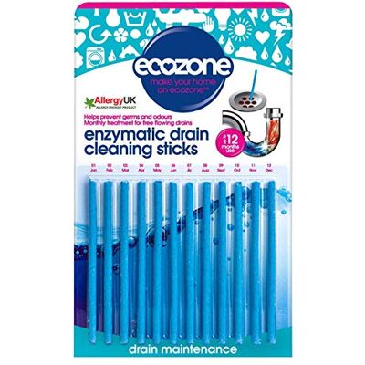 Ecozone Enzymatic Drain Sticks 5 x 12 sticks Ecozone Enzymatic Drain Sticks 5 x 12 sticks