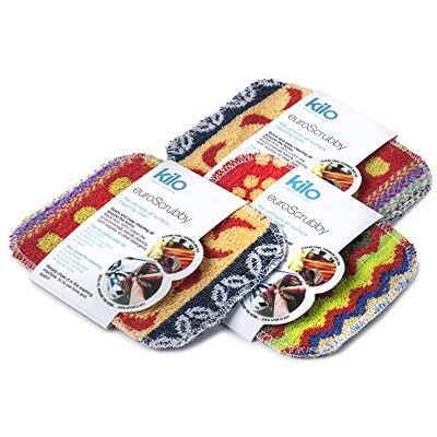 Kilo Non-Scratch Scourer, Purpose, Environmentally Friendly Scrubby – Multi Colour Set of 3, One Size, 17x13cm Kilo Non-Scratch Scourer, Purpose, Environmentally Friendly Scrubby – Multi Colour Set of 3, One Size, 17x13cm
