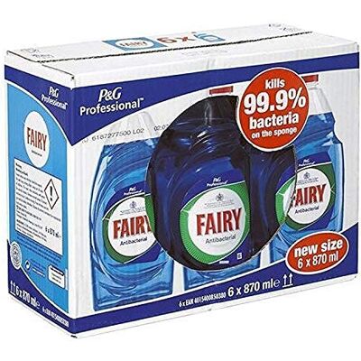 FAIRY LIQUID ANTIBACTERIAL, 6x870ml FAIRY LIQUID ANTIBACTERIAL, 6x870ml