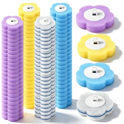 NZWBSHSSP 96 Pack Toilet Brush Refills 4-Colour Coded Toilet Wand Replacement Heads 360° Deep Cleaning, with Solid Cleaning Agents, Handle Not Included, for Hotel, Caravan NZWBSHSSP 96 Pack Toilet Brush Refills 4-Colour Coded Toilet Wand Replacement Heads 360° Deep Cleaning, with Solid Cleaning Agents, Handle Not Included, for Hotel, Caravan