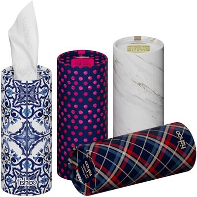 tishoo Hyaluronic Acid-Infused Luxury 4-Ply Tissues 4 Tubes, Marylebone tishoo Hyaluronic Acid-Infused Luxury 4-Ply Tissues 4 Tubes, Marylebone