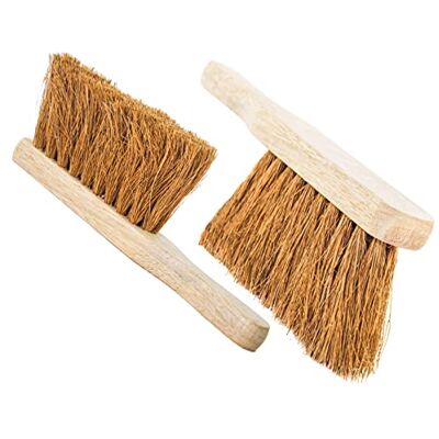 Roberts Coco Fibre Wooden Hand Brush, Pack of 2, Soft Bristles, Heavy Duty Wood, Sweeping Brush, Yard Cleaning Brushes for Outdoors, Cleaning, Scrubbing Brushes Roberts Coco Fibre Wooden Hand Brush, Pack of 2, Soft Bristles, Heavy Duty Wood, Sweeping Brush, Yard Cleaning Brushes for Outdoors, Cleaning, Scrubbing Brushes