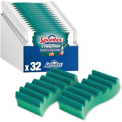 Spontex Flexy Fresh Sponge Scourers Value Pack 32 Count Spontex Flexy Fresh Sponge Scourers Value Pack 32 Count
