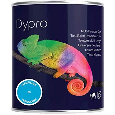 Dypro Multi Purpose Hand & Machine Fabric Dye 500g Tin (Kingfisher) Dypro Multi Purpose Hand & Machine Fabric Dye 500g Tin (Kingfisher)