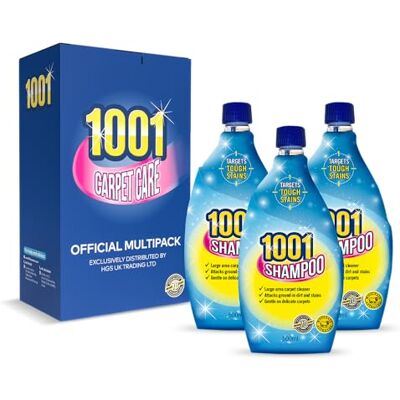 1001 Carpet Shampoo Cleaner – Deep Cleaning Carpet & Upholstery Stain Remover – Carpet Cleaner Liquid for Carpets & Rugs – Pack of 3 1001 Carpet Shampoo Cleaner – Deep Cleaning Carpet & Upholstery Stain Remover – Carpet Cleaner Liquid for Carpets & Rugs – Pack of 3