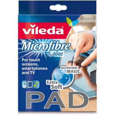 Vileda Microfibre Pad Cloth – for Sensitive Surfaces Such as Touchscreens, Smartphones, TV LCD – Pack of 2 Items) Vileda Microfibre Pad Cloth – for Sensitive Surfaces Such as Touchscreens, Smartphones, TV LCD – Pack of 2 Items)