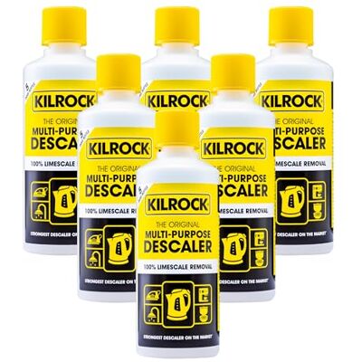 Kilrock Big K Multi-Purpose Descaler 6x400ml (30 Doses) Limescale Descaling for Kettles, Shower Heads & Coffee Machines Biodegradable and Phosphate Free 100% Limecale Removal Kilrock Big K Multi-Purpose Descaler 6x400ml (30 Doses) Limescale Descaling for Kettles, Shower Heads & Coffee Machines Biodegradable and Phosphate Free 100% Limecale Removal