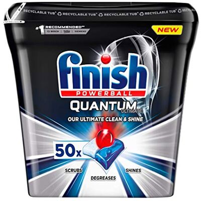 Finish Quantum Ultimate Dishwasher Tablets 150 Tabs (3 Packs x 50 Tabs Per Pack) Finish Quantum Ultimate Dishwasher Tablets 150 Tabs (3 Packs x 50 Tabs Per Pack)