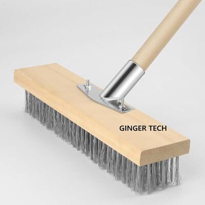 GINGER TECH Wire Broom Head, Garden Stiff Metal Bristle Deck Scrub Brush, Garden Weed Moss Remover Tool Broom for Heavy Duty Weed Moss & Algae on Shower Wall Garage Yard Patio (Only Head-12inch) GINGER TECH Wire Broom Head, Garden Stiff Metal Bristle Deck Scrub Brush, Garden Weed Moss Remover Tool Broom for Heavy Duty Weed Moss & Algae on Shower Wall Garage Yard Patio (Only Head-12inch)