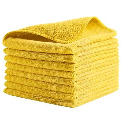 Rubbermaid Commercial Products Hygen r-40 Recycled Microfibre Cloths For Household & Commercial Cleaning 24 Pack, 40 x 40 cm, Yellow Rubbermaid Commercial Products Hygen r-40 Recycled Microfibre Cloths For Household & Commercial Cleaning 24 Pack, 40 x 40 cm, Yellow