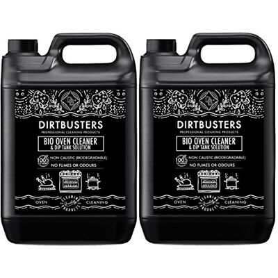 Dirtbusters Bio Oven Cleaner and dip Tank Solution Concentrate 2 X 5 litres As Used By Oven Cleaning Companies Professional Formula Non caustic Safe but Powerful bio degradable, Eco Friendly Dirtbusters Bio Oven Cleaner and dip Tank Solution Concentrate 2 X 5 litres As Used By Oven Cleaning Companies Professional Formula Non caustic Safe but Powerful bio degradable, Eco Friendly