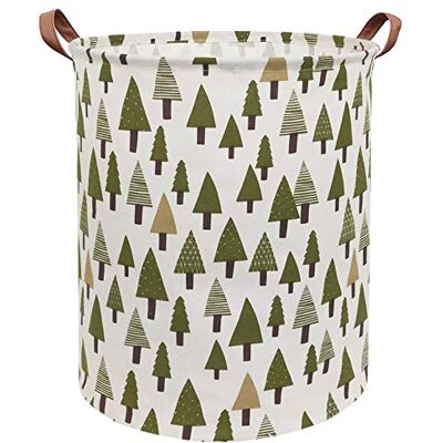 Sanjiaofen Large Storage Bins,Canvas Fabric Laundry Basket Collapsible Storage Baskets for Home,Office,Toy Organizer,Home Decor (Tree) Sanjiaofen Large Storage Bins,Canvas Fabric Laundry Basket Collapsible Storage Baskets for Home,Office,Toy Organizer,Home Decor (Tree)