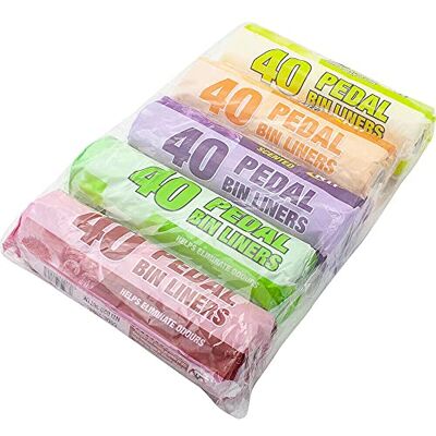 BARGAINS-GALORE Pack of 200 Swing Bin Liners Scented with Tie Handles Rubbish Heavy Duty Refuse Sacks, Bin Bags, Recycled, Tear Resistant For Household, Office, Kitchen & Caterers Helps Eliminate Odours BARGAINS-GALORE Pack of 200 Swing Bin Liners Scented with Tie Handles Rubbish Heavy Duty Refuse Sacks, Bin Bags, Recycled, Tear Resistant For Household, Office, Kitchen & Caterers Helps Eliminate Odours