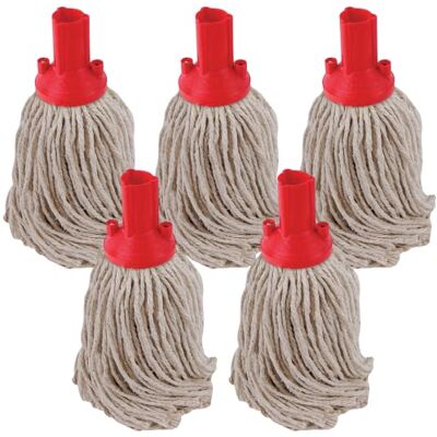 Avern Cleaning Supplies Red Disposable Cotton Mop Head Replacements PY Yarn Traditional String Mop Heads Self Threaded Socket Screw Mop Head Colour Coded (Pack Of 5) (Red) Avern Cleaning Supplies Red Disposable Cotton Mop Head Replacements PY Yarn Traditional String Mop Heads Self Threaded Socket Screw Mop Head Colour Coded (Pack Of 5) (Red)