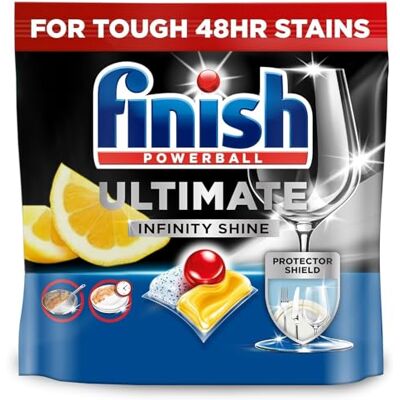 Finish Ultimate Infinity Shine Dishwasher Tablets Lemon – 160 Tablets (2 x 80), Bulk Pack, Glass Protection, Grease Removal, Deep Clean, Anti-Dull Technology, Long-Lasting Performance Finish Ultimate Infinity Shine Dishwasher Tablets Lemon – 160 Tablets (2 x 80), Bulk Pack, Glass Protection, Grease Removal, Deep Clean, Anti-Dull Technology, Long-Lasting Performance