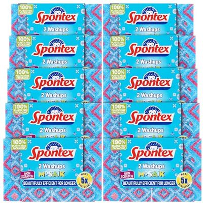 Spontex 2 Washups Mosaik Non Scratch Sponge Scourers Spontex 2 Washups Mosaik Non Scratch Sponge Scourers