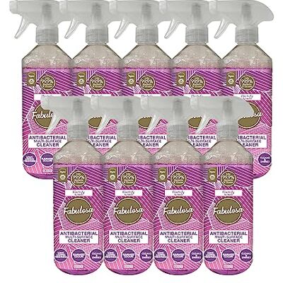 Fabulosa Antibacterial Disinfectant Spray, All Purpose Multi Surface Cleaner, 500ml, 9 pack, Electrify Fabulosa Antibacterial Disinfectant Spray, All Purpose Multi Surface Cleaner, 500ml, 9 pack, Electrify