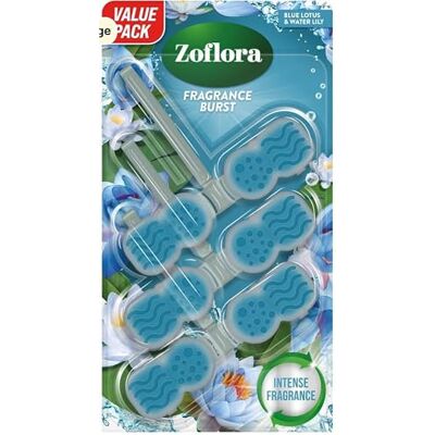 Zoflora Blue Lotus & Waterlily Rim Blocks 3x48g Pack of 11 Zoflora Blue Lotus & Waterlily Rim Blocks 3x48g Pack of 11