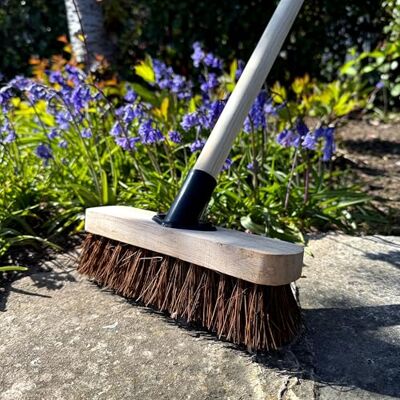 SolaDirect 9" Deck Scrub Brush with Handle Heavy Duty Outdoor Stiff Bassine Bristles Scrubbing Broom Hard Brush for Decking Patio Garden Yard Driveway Path Sweeping Tough Bristles for Wet or Dry Cleaning SolaDirect 9" Deck Scrub Brush with Handle Heavy Duty Outdoor Stiff Bassine Bristles Scrubbing Broom Hard Brush for Decking Patio Garden Yard Driveway Path Sweeping Tough Bristles for Wet or Dry Cleaning