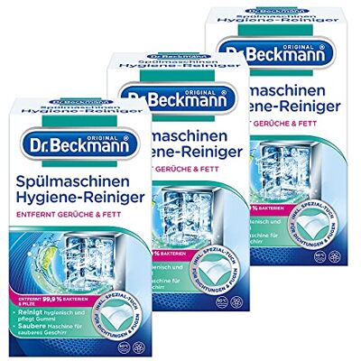 Dr. Beckmann 3 x Dishwasher Hygiene Cleaner Each Contains 75g + Moist Cloth Against Unpleasant Odours with a Citrus Scent Cleans all Dishwashers from the Inside Dr. Beckmann 3 x Dishwasher Hygiene Cleaner Each Contains 75g + Moist Cloth Against Unpleasant Odours with a Citrus Scent Cleans all Dishwashers from the Inside