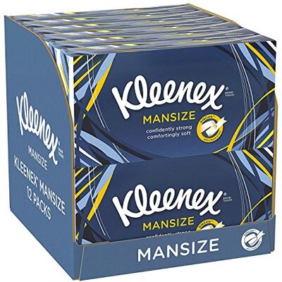 Kleenex Mansize Tissues 12 Box Pack (1080 Tissues Total) Kleenex Mansize Tissues 12 Box Pack (1080 Tissues Total)