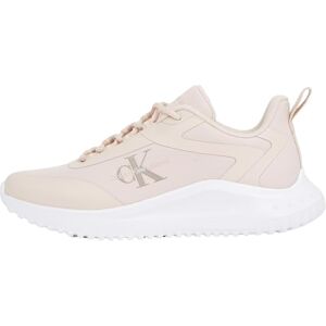 Calvin Klein Women’s EVA Low Top Lace Mix Runner Trainers Without Laces, Pink (Whisper Pink/Bright White), 3 Calvin Klein Women’s EVA Low Top Lace Mix Runner Trainers Without Laces, Pink (Whisper Pink/Bright White), 3