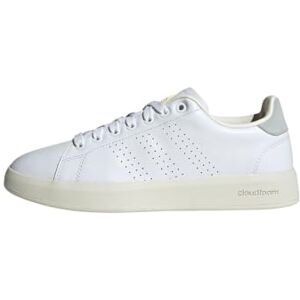 adidas Women's Advantage Premium Leather Shoes, Cloud White/Cloud White/Silver, 5 UK adidas Women's Advantage Premium Leather Shoes, Cloud White/Cloud White/Silver, 5 UK