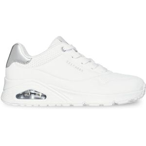 Skechers Women's Uno Golden Air Sneaker, White Durabuck/Silver Trim, 6.5 UK Skechers Women's Uno Golden Air Sneaker, White Durabuck/Silver Trim, 6.5 UK