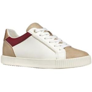 Geox Women's D Blomiee C Sneaker, Optic White Lt Taupe, 4 UK Geox Women's D Blomiee C Sneaker, Optic White Lt Taupe, 4 UK