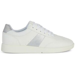 Geox Women's D Meleda B Sneaker, White Silver, 7 UK Geox Women's D Meleda B Sneaker, White Silver, 7 UK