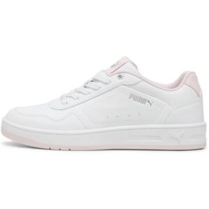 Puma Women Court Classy Sneakers, White-Whisp Of Pink- Silver, 3.5 UK Puma Women Court Classy Sneakers, White-Whisp Of Pink- Silver, 3.5 UK