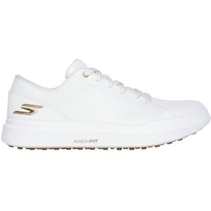 Skechers Women's Drive 6 Arch Leather Relaxed Fit Waterproof Golf Shoe Sneaker, White/Gold, 3.5 UK Skechers Women's Drive 6 Arch Leather Relaxed Fit Waterproof Golf Shoe Sneaker, White/Gold, 3.5 UK