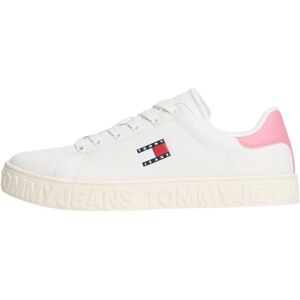 Tommy Jeans Women's Tjw Logo Outsole Sneaker Ess En0En02703 Low Top, Pink (Ecru/Mystic Pink), 7.5 UK Tommy Jeans Women's Tjw Logo Outsole Sneaker Ess En0En02703 Low Top, Pink (Ecru/Mystic Pink), 7.5 UK