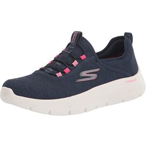 Skechers Womens Go Walk Flex Lucy Sneaker, Navy, 12 Wide Skechers Womens Go Walk Flex Lucy Sneaker, Navy, 12 Wide