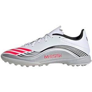 adidas Unisex F50 Messi League Turf Football Boots, Cloud White/Lucid Red/Silver Metallic, 4.5 UK adidas Unisex F50 Messi League Turf Football Boots, Cloud White/Lucid Red/Silver Metallic, 4.5 UK