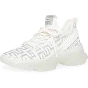 Steve Madden Women's Maxima Sneaker, White/Silver, 6.5 UK Steve Madden Women's Maxima Sneaker, White/Silver, 6.5 UK