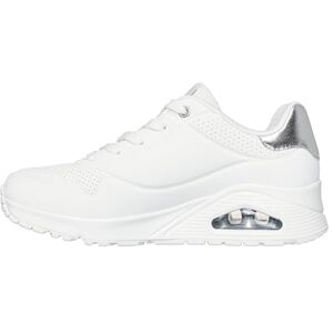 Skechers Women's Uno Golden Air Sneaker, White Durabuck/Silver Trim, 6.5 UK Skechers Women's Uno Golden Air Sneaker, White Durabuck/Silver Trim, 6.5 UK