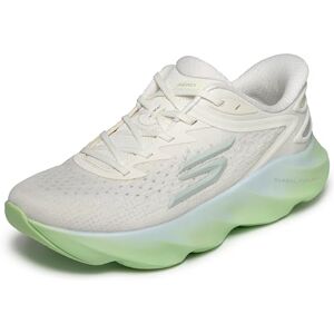 Skechers Women's Aero Burst Slip Ins Running Trainer, Off White/Green, 3 UK Skechers Women's Aero Burst Slip Ins Running Trainer, Off White/Green, 3 UK