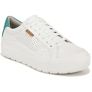 Dr. Scholl's Shoes Women's Time Off Sneaker, White/Green Perf, 7.5 UK Dr. Scholl's Shoes Women's Time Off Sneaker, White/Green Perf, 7.5 UK