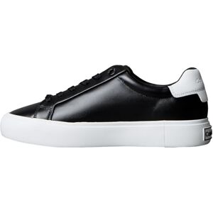 Calvin Klein Women’s Lace-up Leather Cupsole Trainers, Black (Black/Bright White), 2 Calvin Klein Women’s Lace-up Leather Cupsole Trainers, Black (Black/Bright White), 2