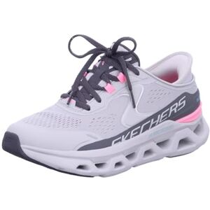 Skechers Women's Glide-Step Atlus Hands Free Slip-ins Sneaker, Gray Synthetic/Mesh/Pink Trim, 7 UK Skechers Women's Glide-Step Atlus Hands Free Slip-ins Sneaker, Gray Synthetic/Mesh/Pink Trim, 7 UK